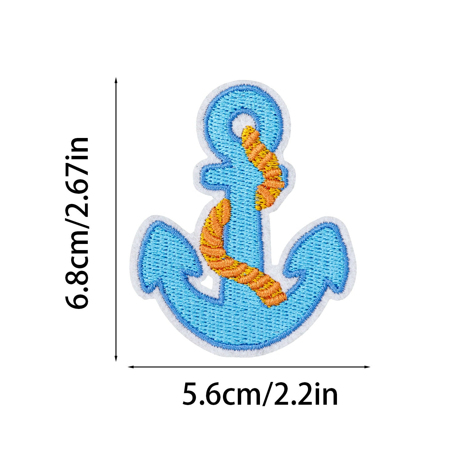 Wholesale American Ocean Style 16-Piece Embroidered Cloth Patch Holiday Seahorse Anchor Surfing Girl Shell High-Density Applique